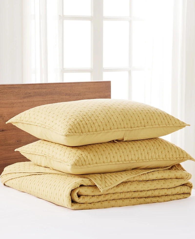 Levtex Cross Stitch Stitching 2-Pc. Bedspread Set, Twin/Twin Xl