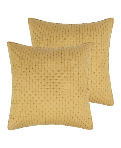 Levtex Cross Stitch Stitching 2-Pc. Sham Set, European