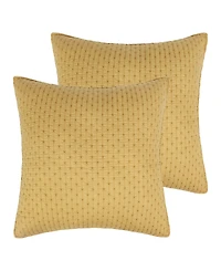 Levtex Cross Stitch Stitching 2-Pc. Sham Set, European