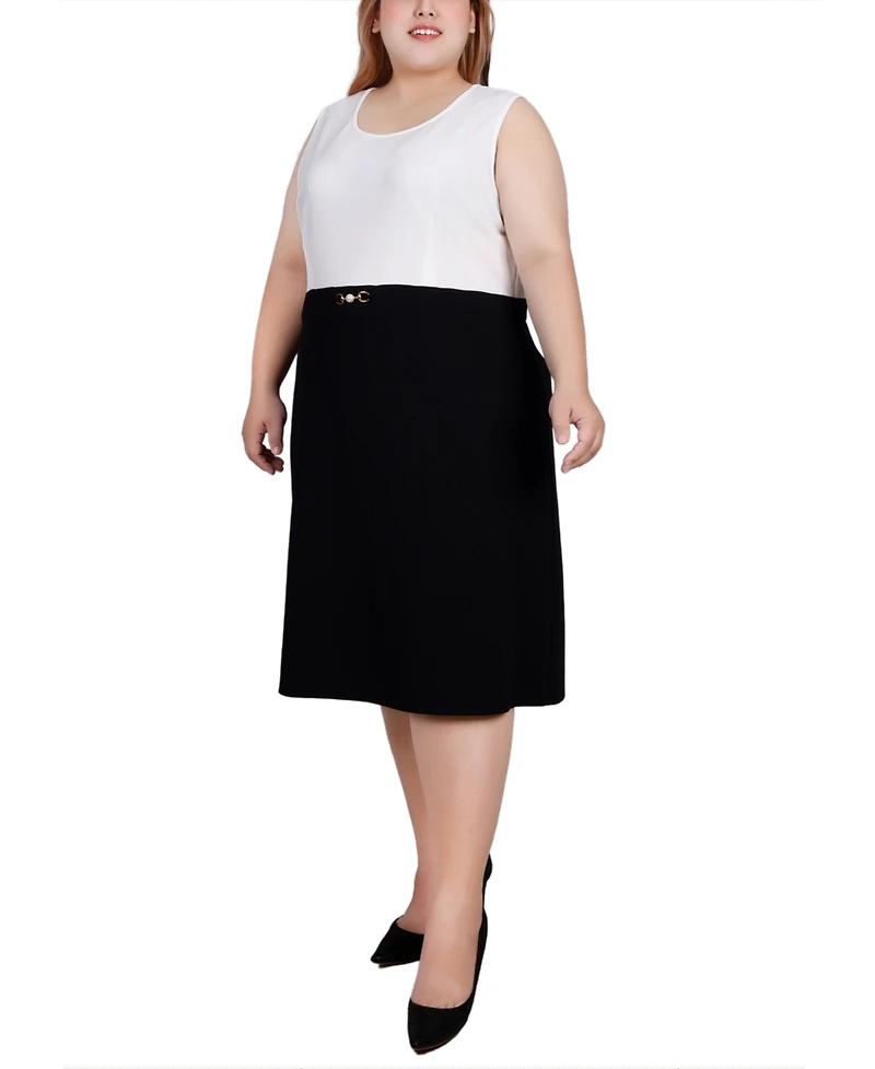 Ny Collection Plus 3/4 Sleeve Dress, 2 Piece Set