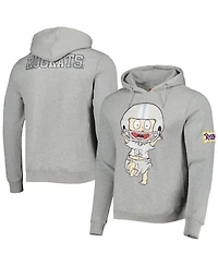 Men's and Women's Freeze Max Heather Gray Rugrats Tommy Football Pullover Hoodie