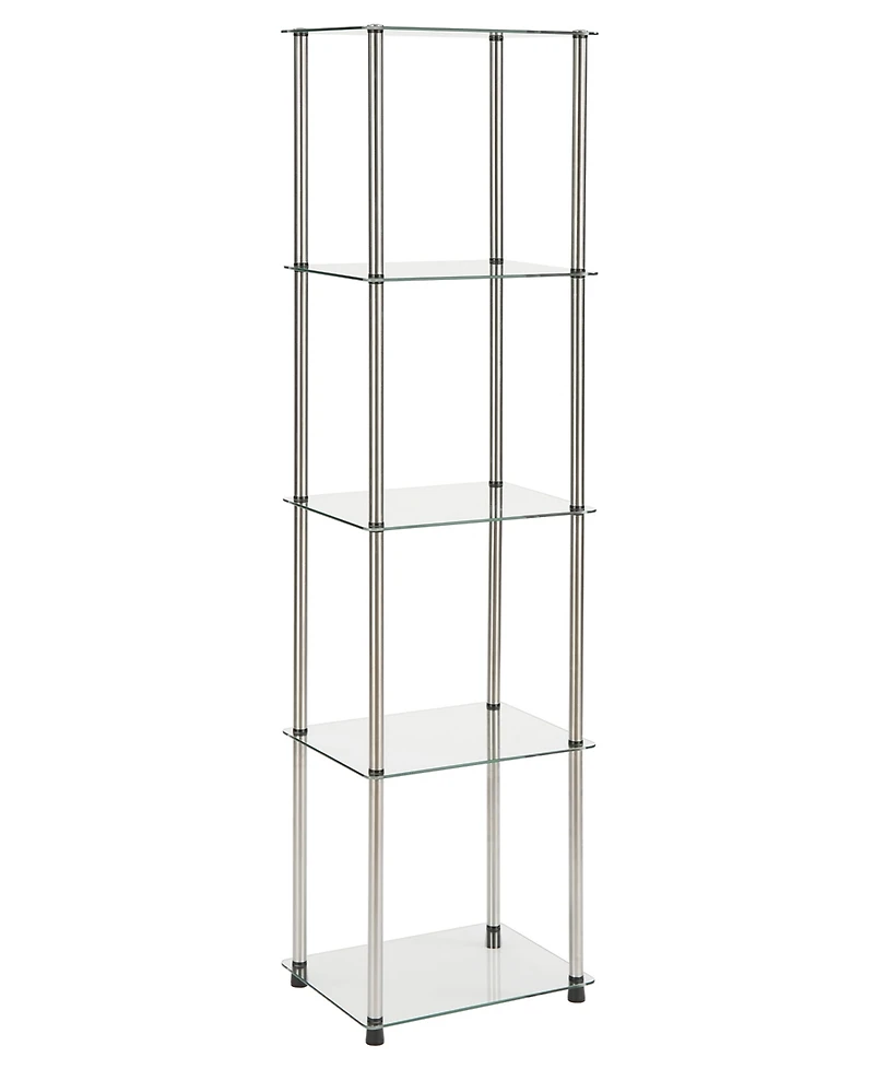 Convenience Concepts 15.75" Glass Designs2Go Classic 5 Tier Tower