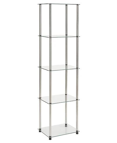 Convenience Concepts 15.75" Glass Designs2Go Classic 5 Tier Tower