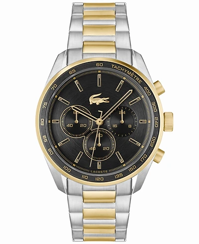 Lacoste Men's Boston Chronograph Two-Tone Stainless Steel Bracelet Watch 42mm