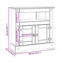 Console Table Mexican Pine Corona Range 31.5"x16.9"x30.7"