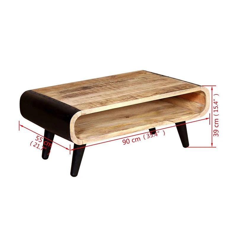 Coffee Table Rough Mango Wood 35.4"x21.7"x15.4"