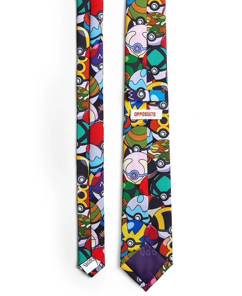 OppoSuits Men's Pokemon Tie - Pokeball Necktie - Formal And Casual - Including 1 Tie - Multicolor
