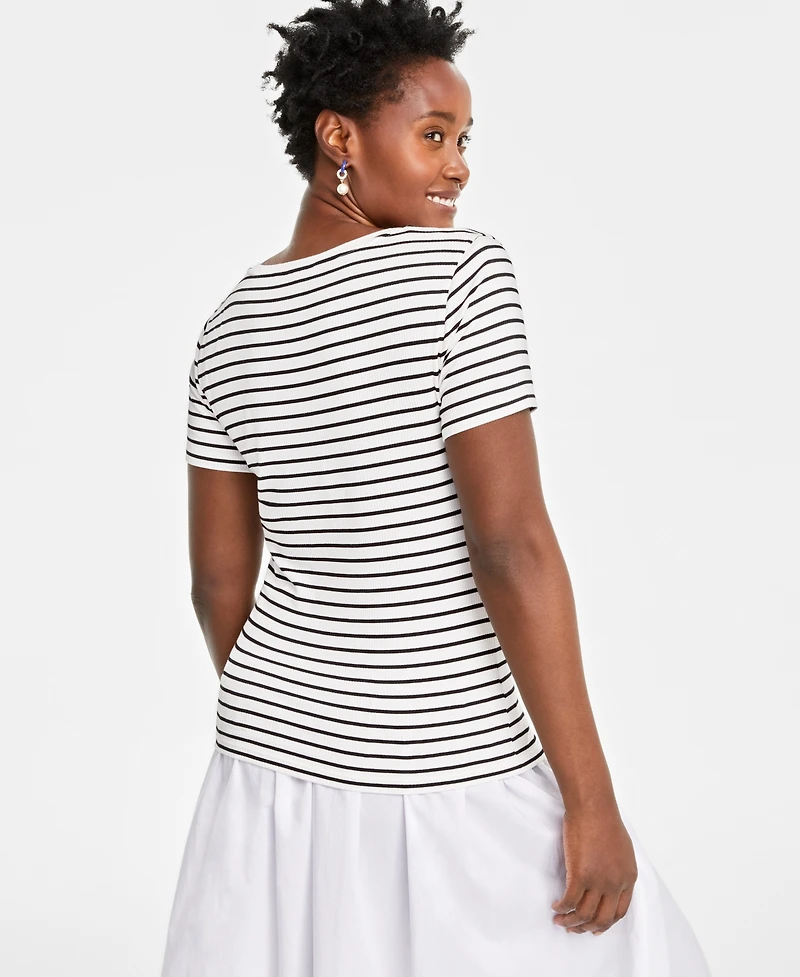 On 34th's Women's Knit Square-Neck Top