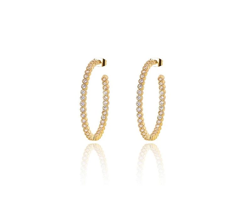 Cubic Zirconia Hoop Earrings
