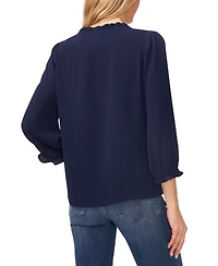CeCe Women's Ruffled Button-Front 3/4-Sleeve Blouse