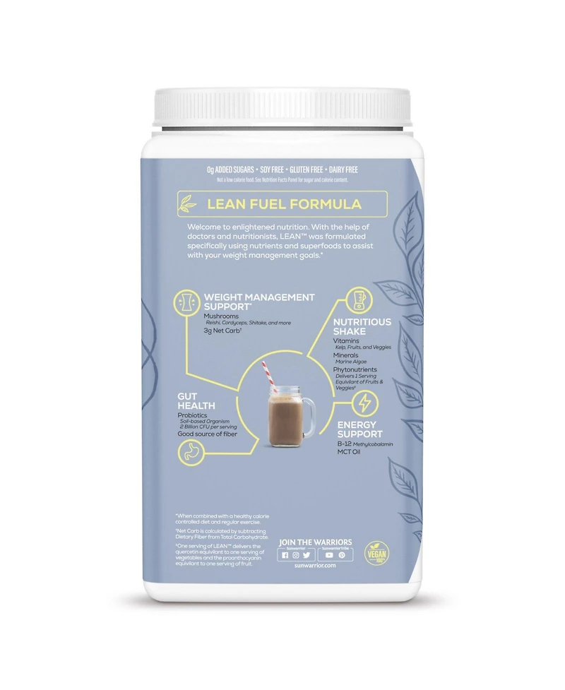 Sunwarrior Lean Meal, Vanilla, 720gm