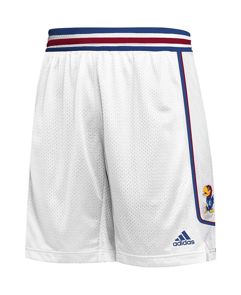 Men's adidas White Kansas Jayhawks Swingman Replica Basketball Shorts