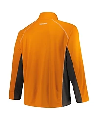 Men's Profile Tennessee Orange Tennessee Volunteers Big and Tall Quarter-Zip Raglan Jacket