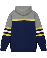 Men's Mitchell & Ness Navy Michigan Wolverines Head Coach Pullover Hoodie