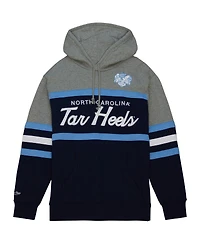 Men's Mitchell & Ness Navy North Carolina Tar Heels Head Coach Pullover Hoodie