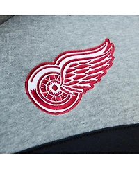 Men's Mitchell & Ness Red, Gray Detroit Red Wings Head Coach Pullover Hoodie
