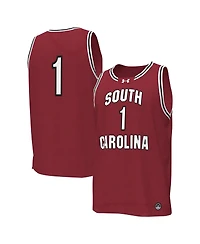 Men's Under Armour #1 Garnet South Carolina Gamecocks Replica Basketball Jersey