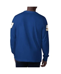 Men's Starter Royal Chase Elliott Clutch Hit Graphic Long Sleeve T-shirt