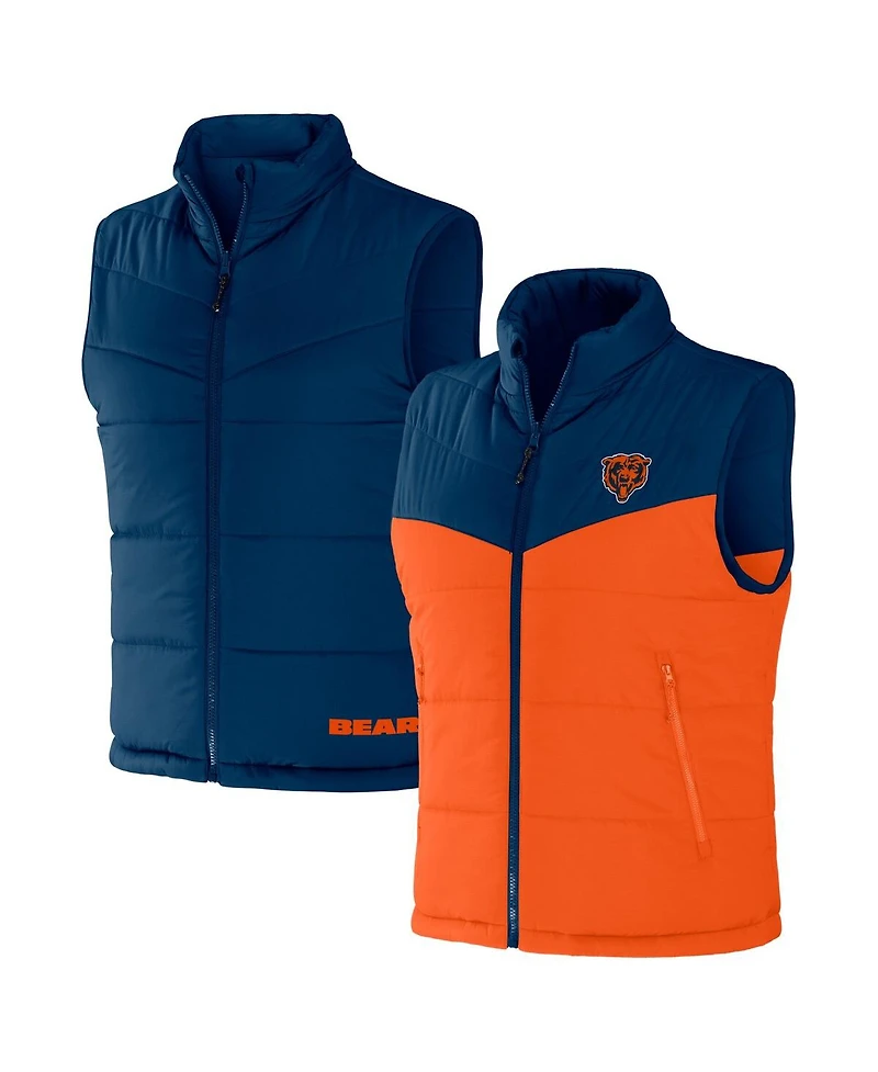 Men's Nfl x Darius Rucker Collection by Fanatics Navy Chicago Bears Colorblocked Full-Zip Vest