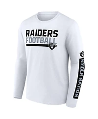 Men's Fanatics Black, White Las Vegas Raiders Two-Pack 2023 Schedule T-shirt Combo Set