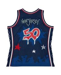 Men's Mitchell & Ness x Tats Cru Navy New Jersey Nets Hardwood Classics Fashion