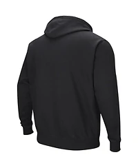 Men's Colosseum Black Texas Longhorns Double Arch Pullover Hoodie