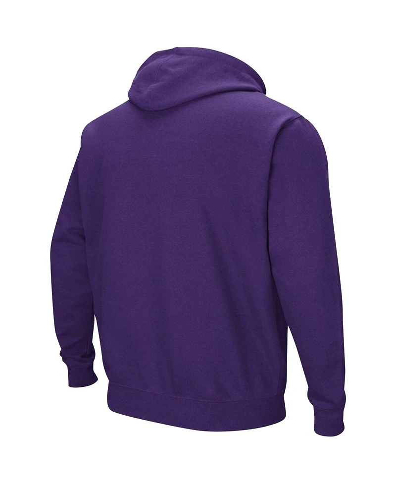Men's Colosseum Purple Washington Huskies Double Arch Pullover Hoodie