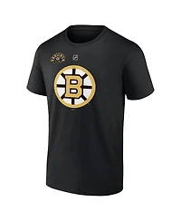Men's Fanatics Brad Marchand Black Boston Bruins Authentic Stack Name and Number T-shirt