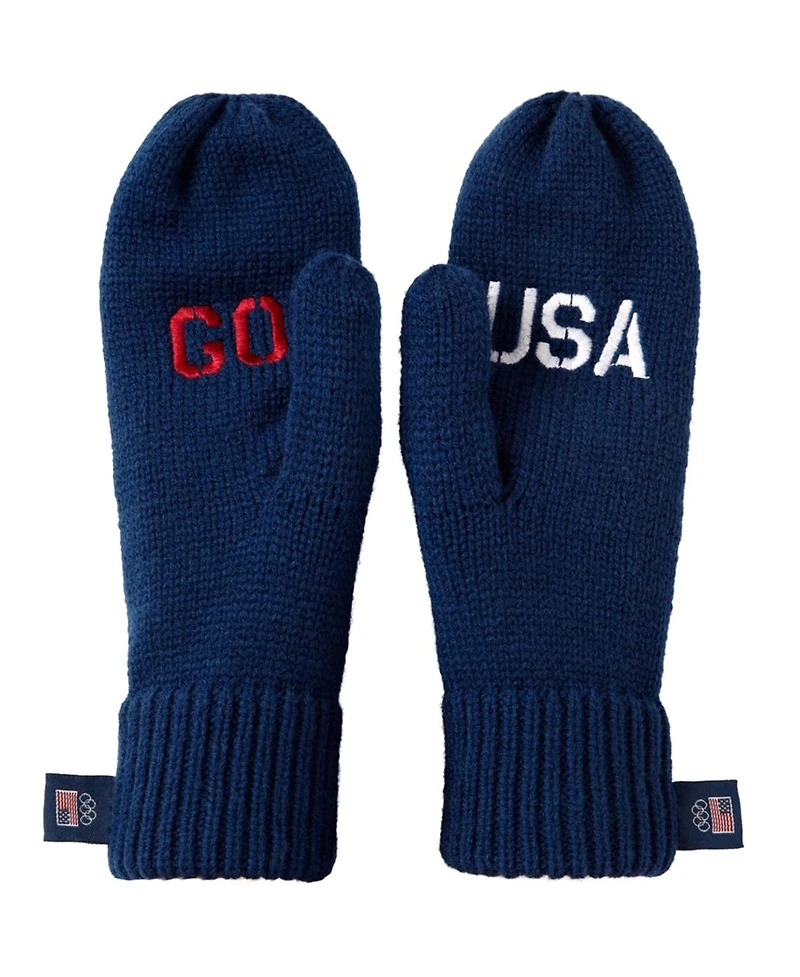Men's Team Usa Go Usa Knit Mittens - Navy Blue