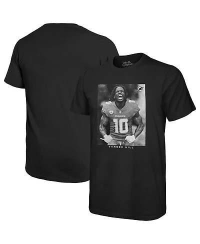 Men's Majestic Threads Tyreek Hill Black Miami Dolphins Oversized Player Image T-shirt