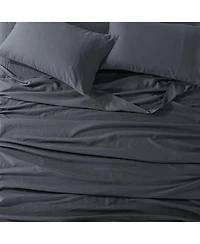 Belgian Flax Linen Cotton Sheet Set, California King