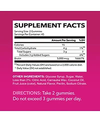 Biotin Gummies, Hair, Skin & Nail Supplement, Strawberry Flavor, Havasu Nutrition, 90ct