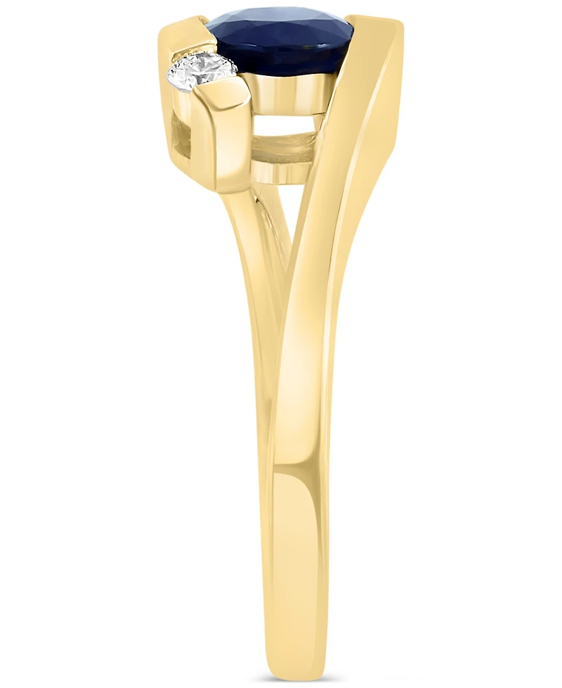 Effy Sapphire (1-3/8 ct. t.w.) & Diamond (1/20 ct. t.w.) Statement Ring in 14k Gold