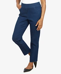 Alfred Dunner Women's Super Stretch Mid- Rise Average Length Denim Pant