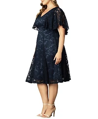 Kiyonna Plus Camille Lace Cocktail Dress