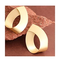 Sohi Women's Gold Metallic Twist Drop Earrings