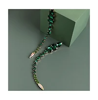 Sohi Women's Green Stone Drop Earrings