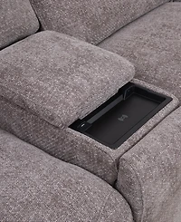 Closeout! Deklyn 129" 7-Pc. Zero Gravity Fabric Sectional with 2 Power Recliners & Consoles, Created for Macy's