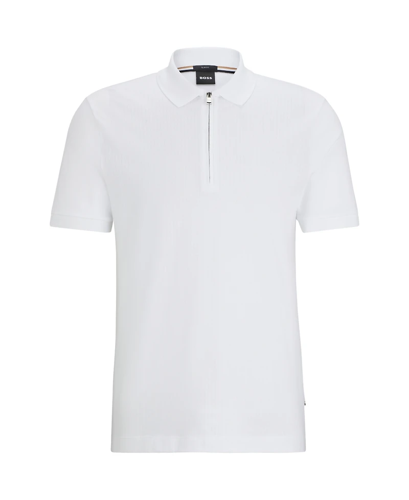 Boss by Hugo Boss Men's Zip Placket Slim-Fit Polo Shirt