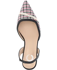 Journee Collection Women's Nellia Slingback Kitten Heel Pumps