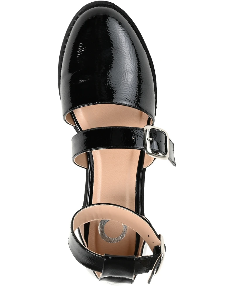 Journee Collection Women's Constance Double Buckle Flats