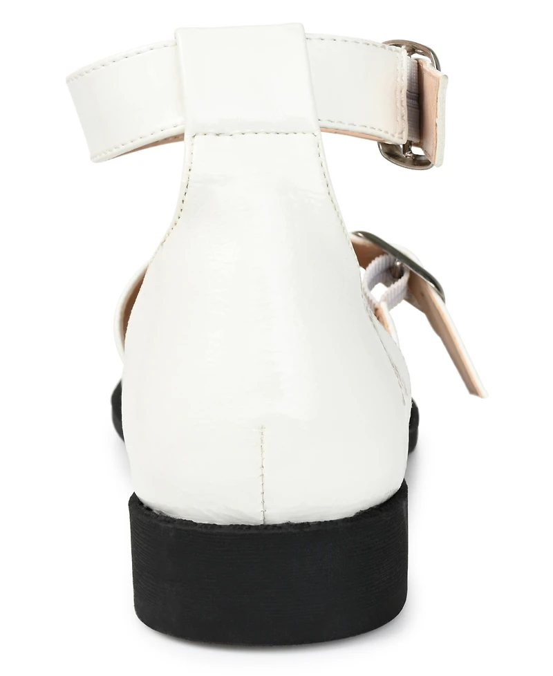 Journee Collection Women's Constance Double Buckle Flats