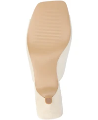 Journee Collection Women's Larna Square Toe Slip On Kitten Heels