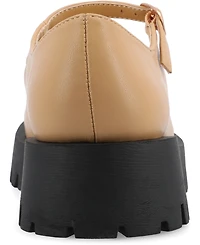 Journee Collection Women's Kamie Lug Sole Mary Jane Flats