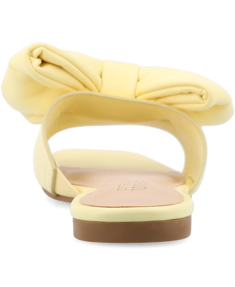 Journee Collection Women's Fayre Oversized Bow Flat Sandals