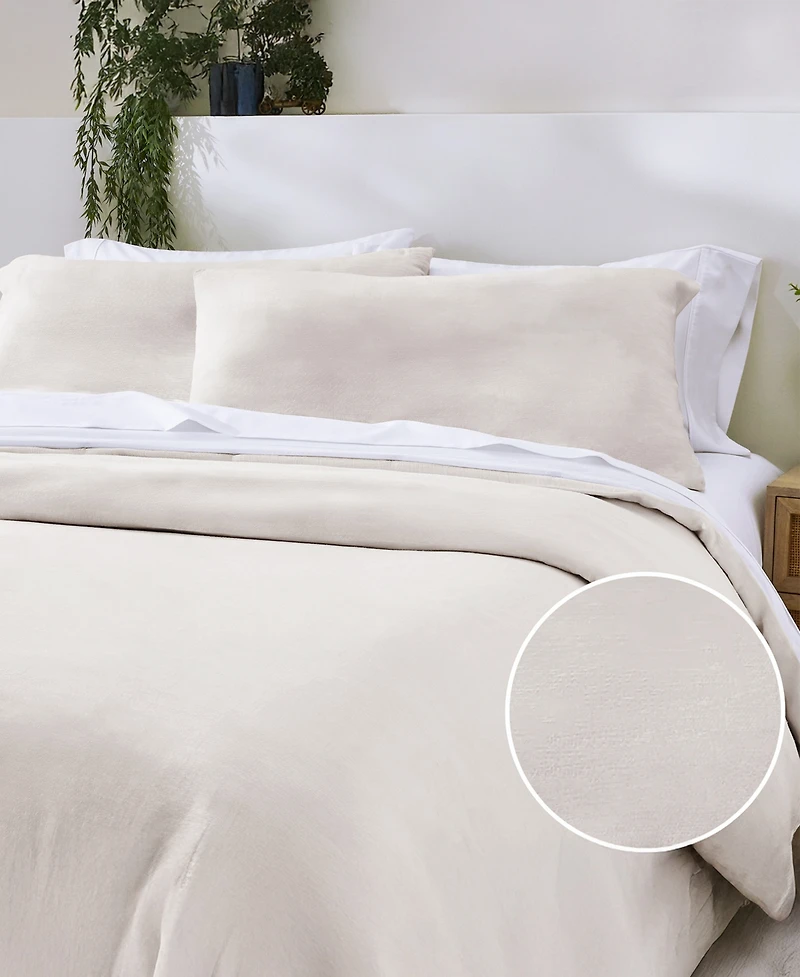 3-Piece Duvet Cover Set, Luxury 100% Cotton Oversized King with 2 Pillow Shams, Button Closure, Corner Ties by California Design Den