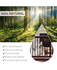 24 Inch Configurable Folding 3 Panel Wood Dog Fence