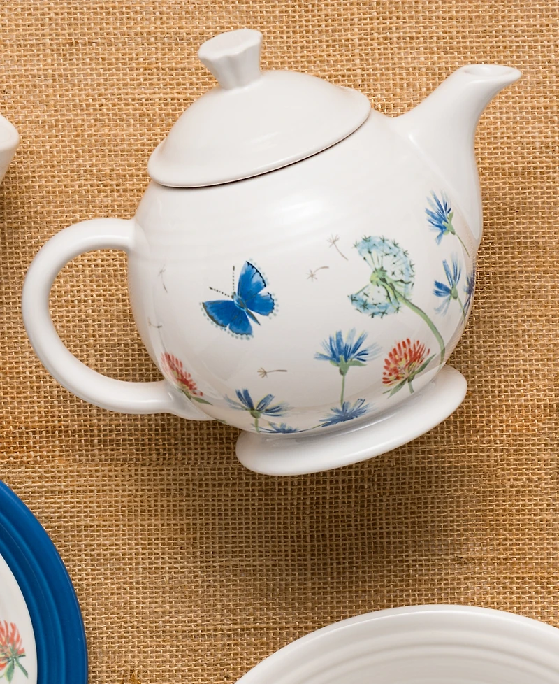 Fiesta Breezy Floral 44 oz. Covered Teapot