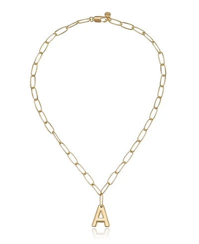 Ettika Paperclip Chain Initial Necklace