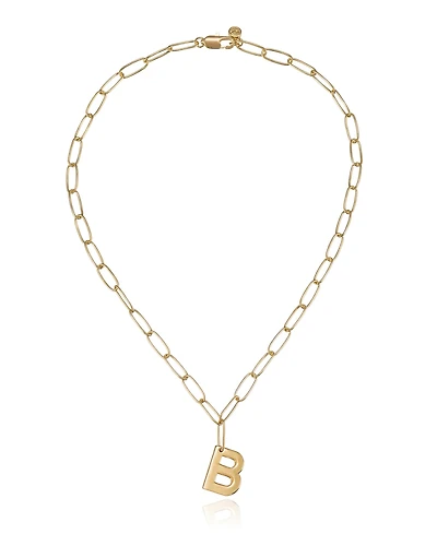 Ettika Paperclip Chain Initial Necklace
